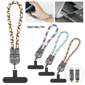 2-In-1 Phone Lanyard & Type-C Charger Cable, High-Speed Charging Line, Anti-Theft Multi-Purpose Strap, Phone Wrist Strap for Travel School Work Gift