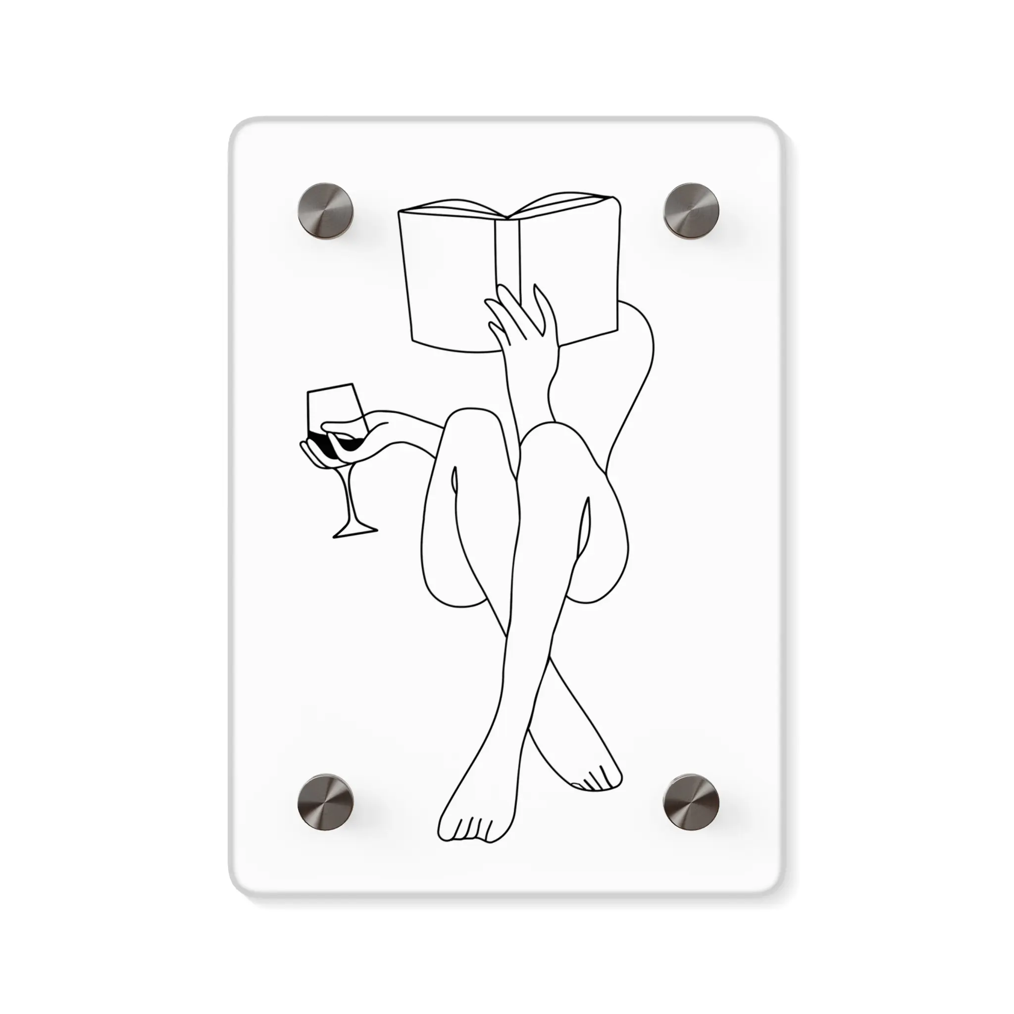 Bookish Chic Acrylic Wall Art Panels - Modern Home Decor, Minimalist Art, Unique Gift, Reading Nook Decoration, Stylish Wall Decor