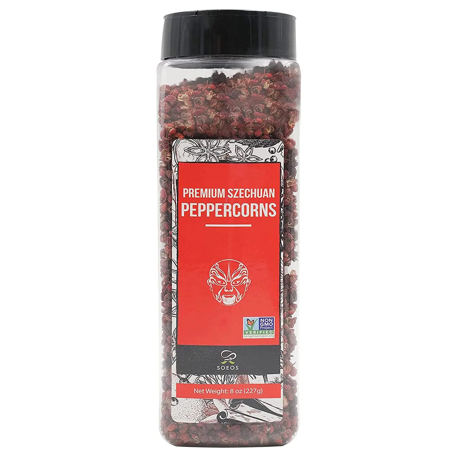 Soeos Sichuan Peppercorns, 8oz(227g), Authentic Szechuan Red Peppercorn, Numbing and Tingle Effect, Less Seeds, Strong Flavor, Essential for Mapo Tofu, Kung Pao Chicken and Asine Cusine