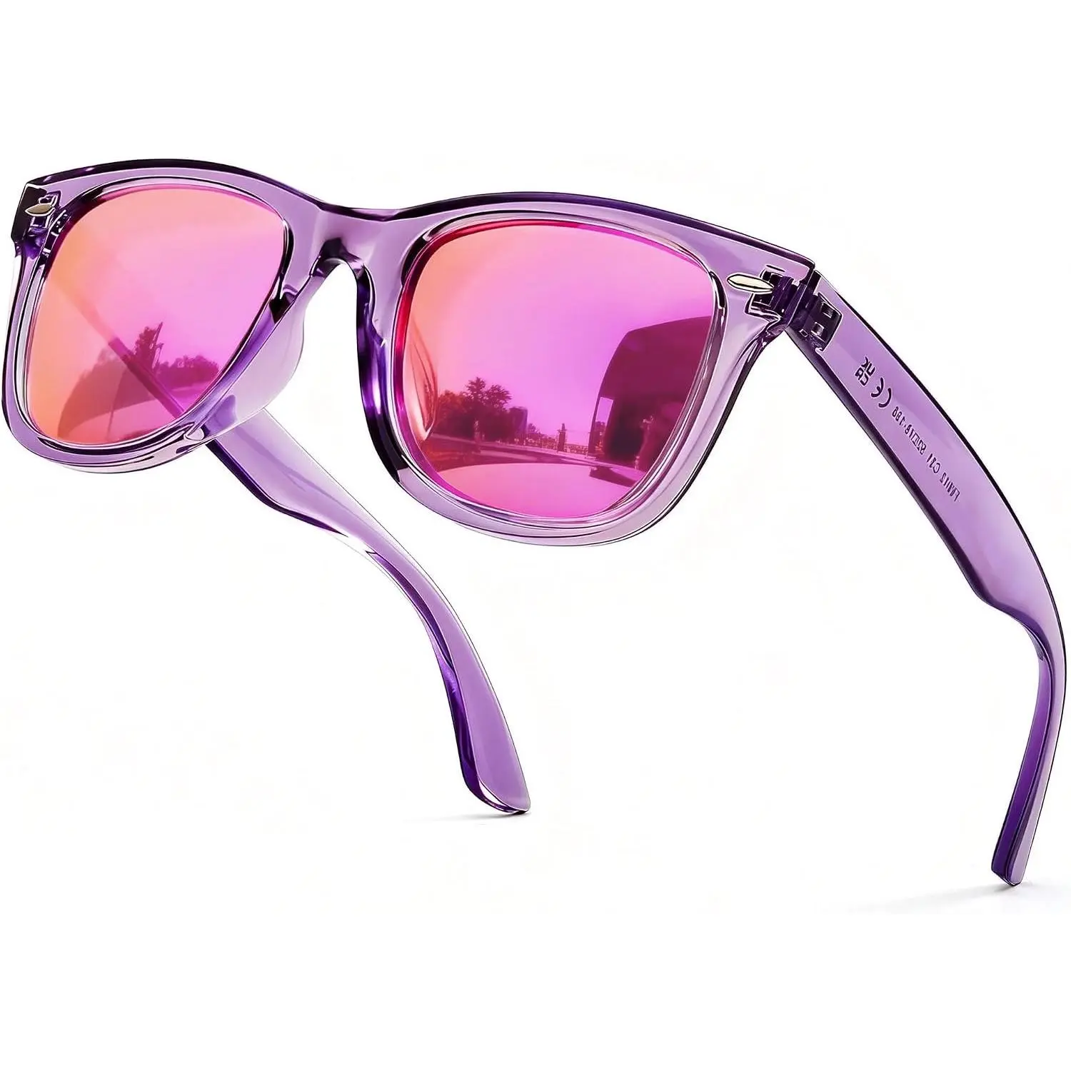 SIPHEW Polarized Sunglasses for Women & Men, Classic Square Mirrored Shades with UV400 Protection for Driving & Outdoor