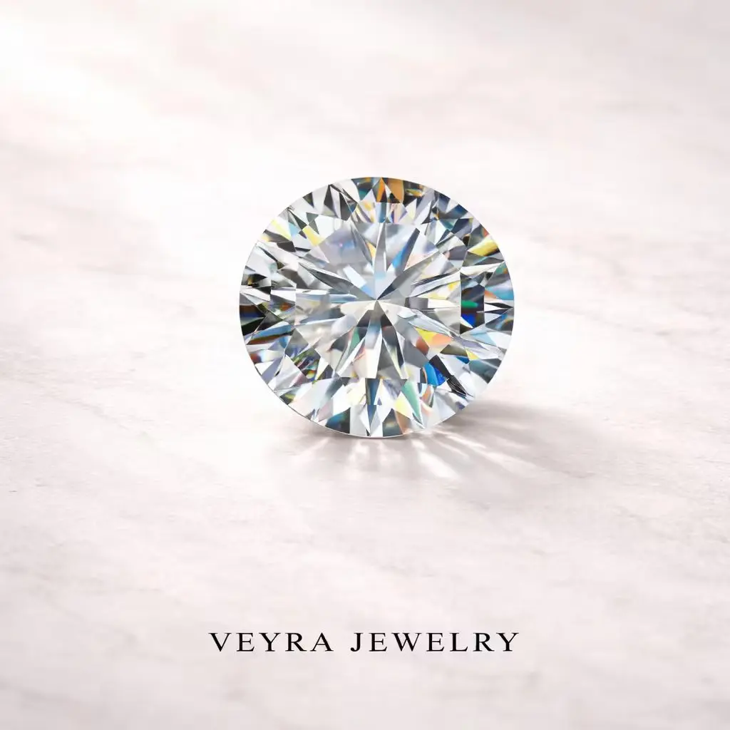 Round White Lab-Grown VVS1 Clarity Moissanite with GRA Certificate, 1 Carat (1ct)/2ct for DIY Accessories & Custom Jewelry, 5Ct