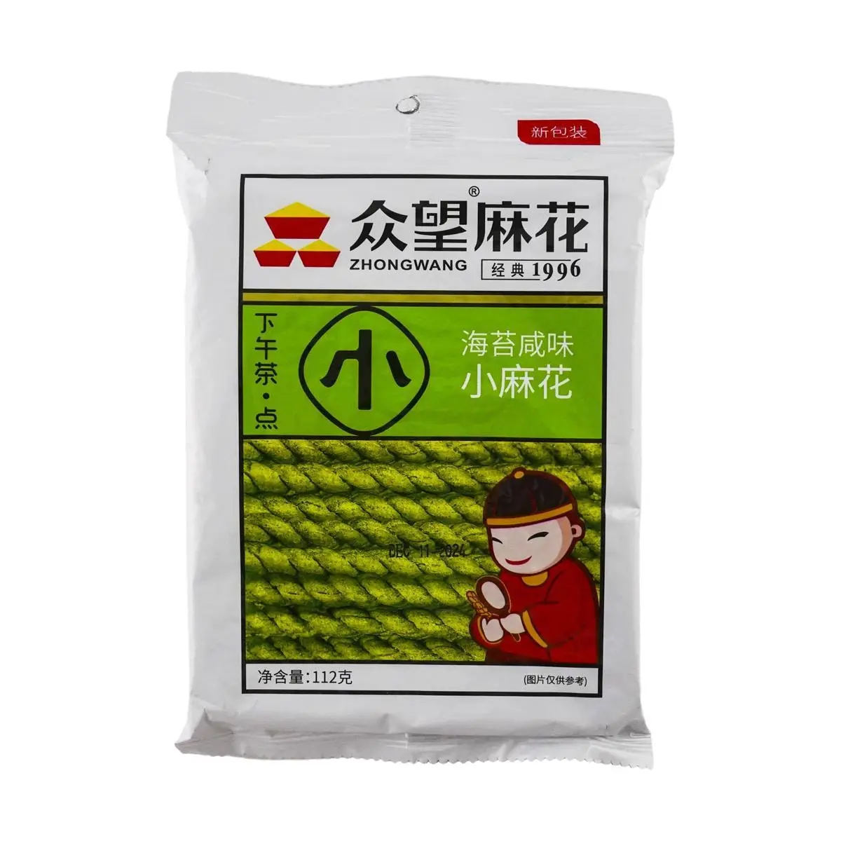ZHONGWANG Seaweed Crispy Snack - Salty Flavor, 112g Pack, Authentic Chinese Snack
