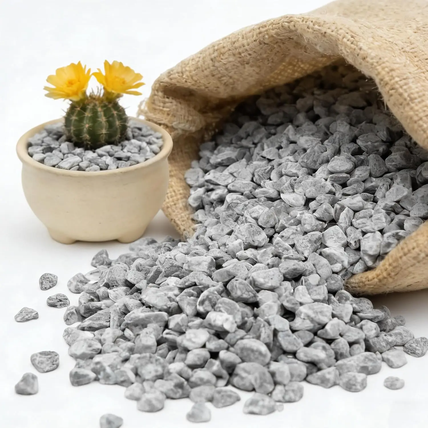 Mini River Pebbles for Aquarium Gravel, 1/8 Inch Small Stones for Fish Tank Decor, Natural Gray Pebbles for Succulent Soil Mix, Terrarium Vase Filler & Drainage, 3 lb Bag