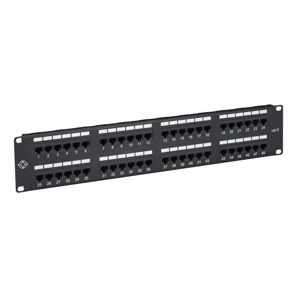 Black box CAT6 Patch Panel, Punchdown - 2U, Unshielded, 48-Port