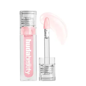 Huda Faux Filler Jelly Lip Oil Juicy Pink Lady .13 Fl Oz Ultra Hydrating Tinted Lip Gloss with Peptides & Shea Butter - Lipgloss
