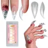 NOVO OVO 【Only some variants come with glue】Halloween Nail Art, Black False Nails, Eagle Claws，Cat Claw Nail Tips, Curved Stiletto Press on Nails with Built-in APEX, PMMA Full Cover Eagle False Nails for Halloween Cosplay & Salon Extension#backtoschool