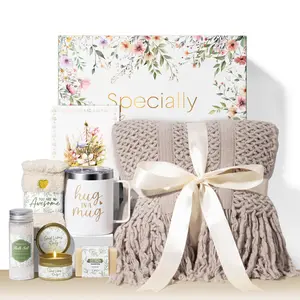 MAYICIVO Valentine's Day Gifts Spa Gift basket for Women, Self Care Gifts for Women Get Well Soon Gifts Birthday Gift with Luxury Blanket, Gift Ideas for Mom Teacher Her Wife Girlfriend Friend