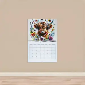 Highland Cattle Calendar 2026 Wall Calendar Planner-Daily Schedule, Annual Schedule and Monthly Plan, Perfect for Home Office Decorations and Animal Lovers Gifts, Presented in Art Design-Perfect Gift for Christmas, Perfect for Friends or Family,