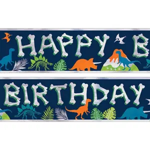 Dinosaur Dino-Mite Birthday Banner 12ft
