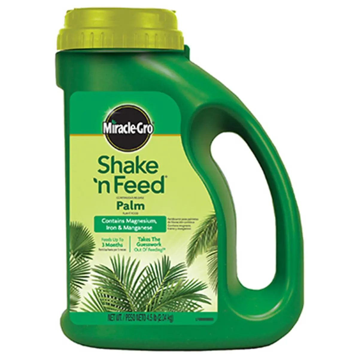 Miracle-Gro Shake 'N Feed Palm Plant Food, 4.5 lb Slow-Release Fertilizer with Complete Balanced NPK Formula for Plants