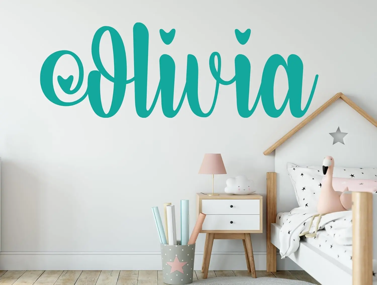 11" Personalized Custom Nursery Name Vinyl Wall Sticker - Baby Room Home Decor, Decorative Home Supplies, Stickers