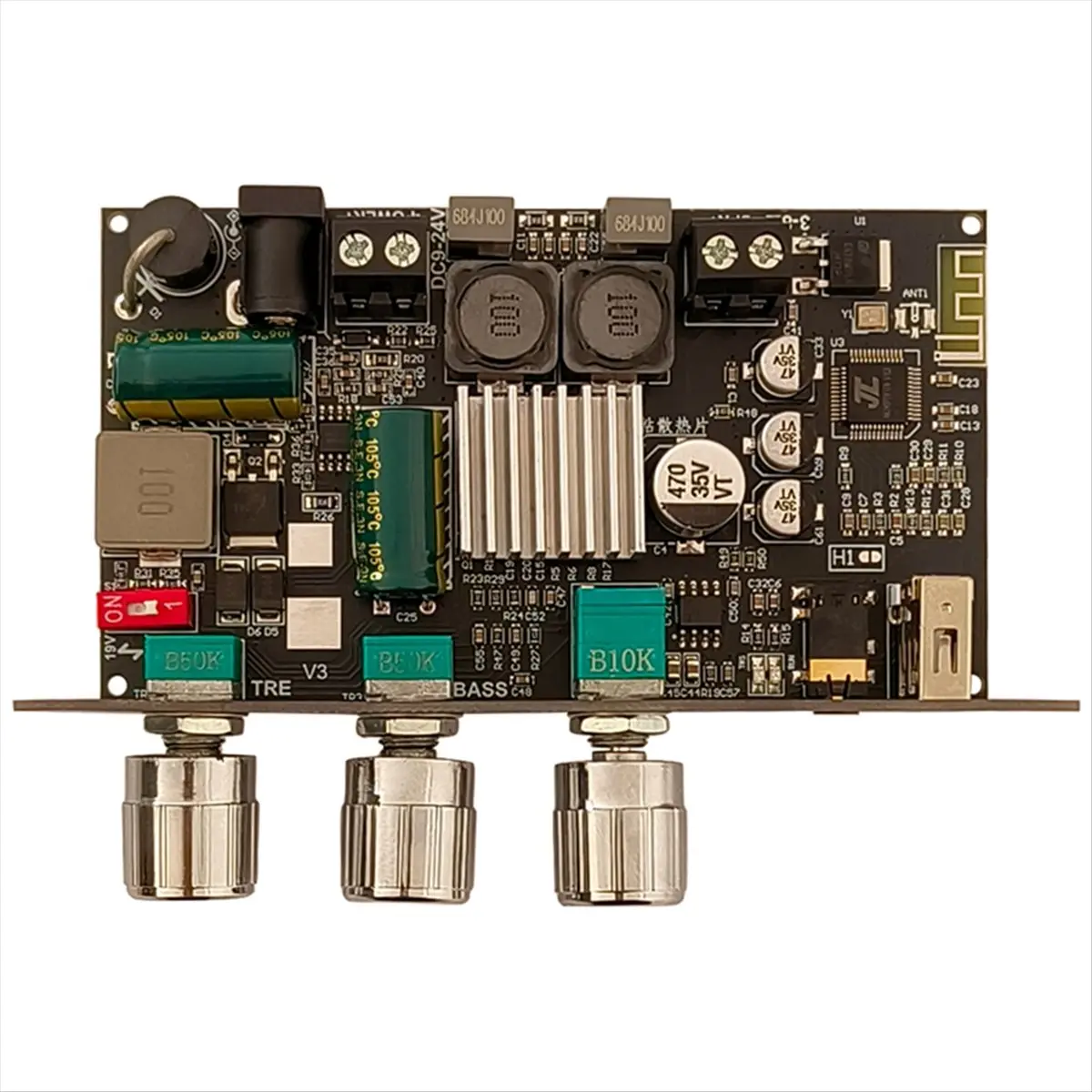 ZK-1001U with Boost Mono 100W Bluetooth Amplifier Board High and Low Tone TWS Outdoor DIY Speaker TPA3116