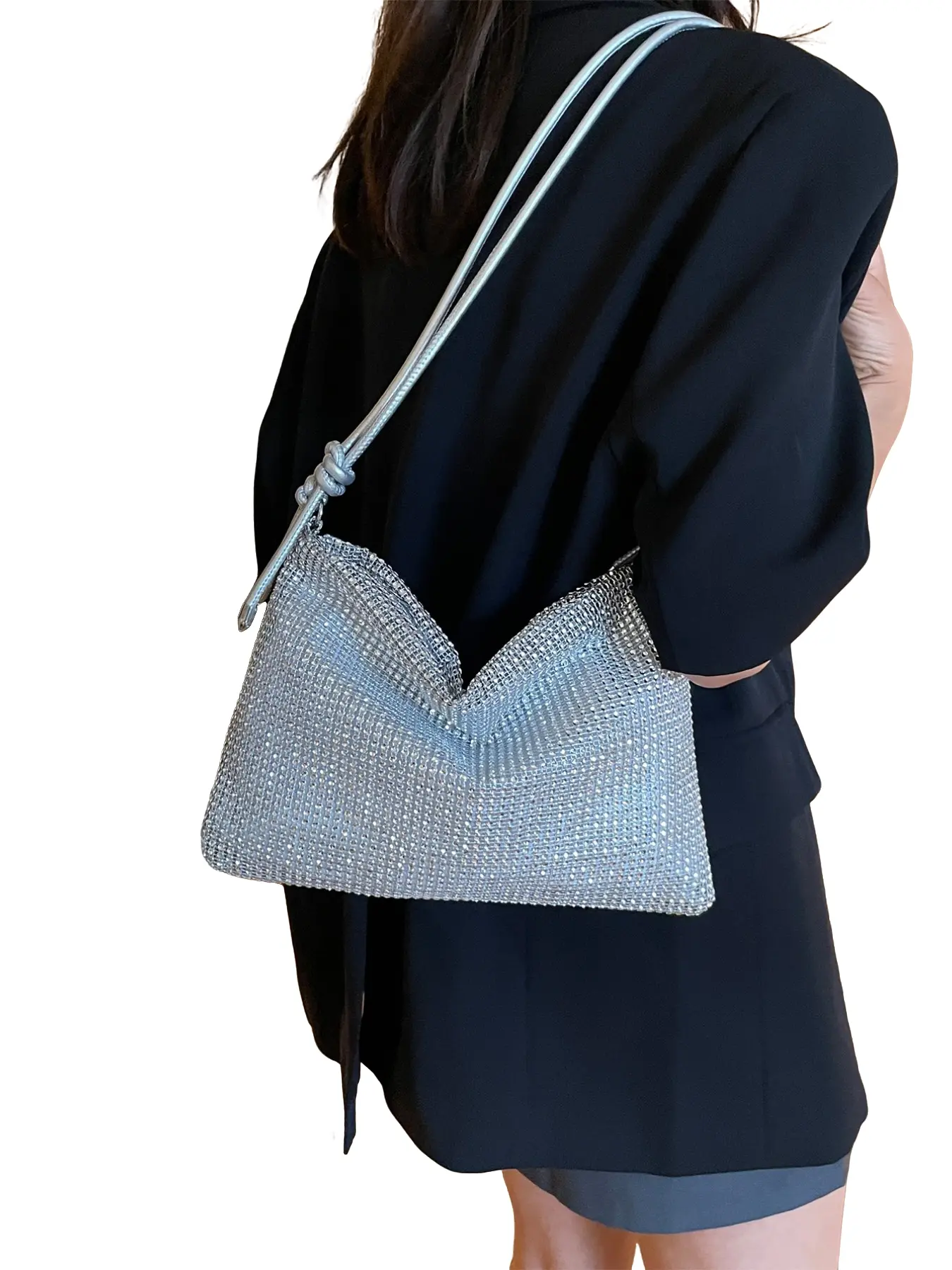 Fashion Handbag with Imitation Rhinestones, Elegant Evening Clutch with Zipper, Small Phone Bag, Bling Crossbody Bag, Party Accessory, Multi-Scene Shoulder Crossbody Bag, Crossbody Clutch Purse, Stylish Crossbody, Fashionable Shoulder Bag, Cross Body Bags