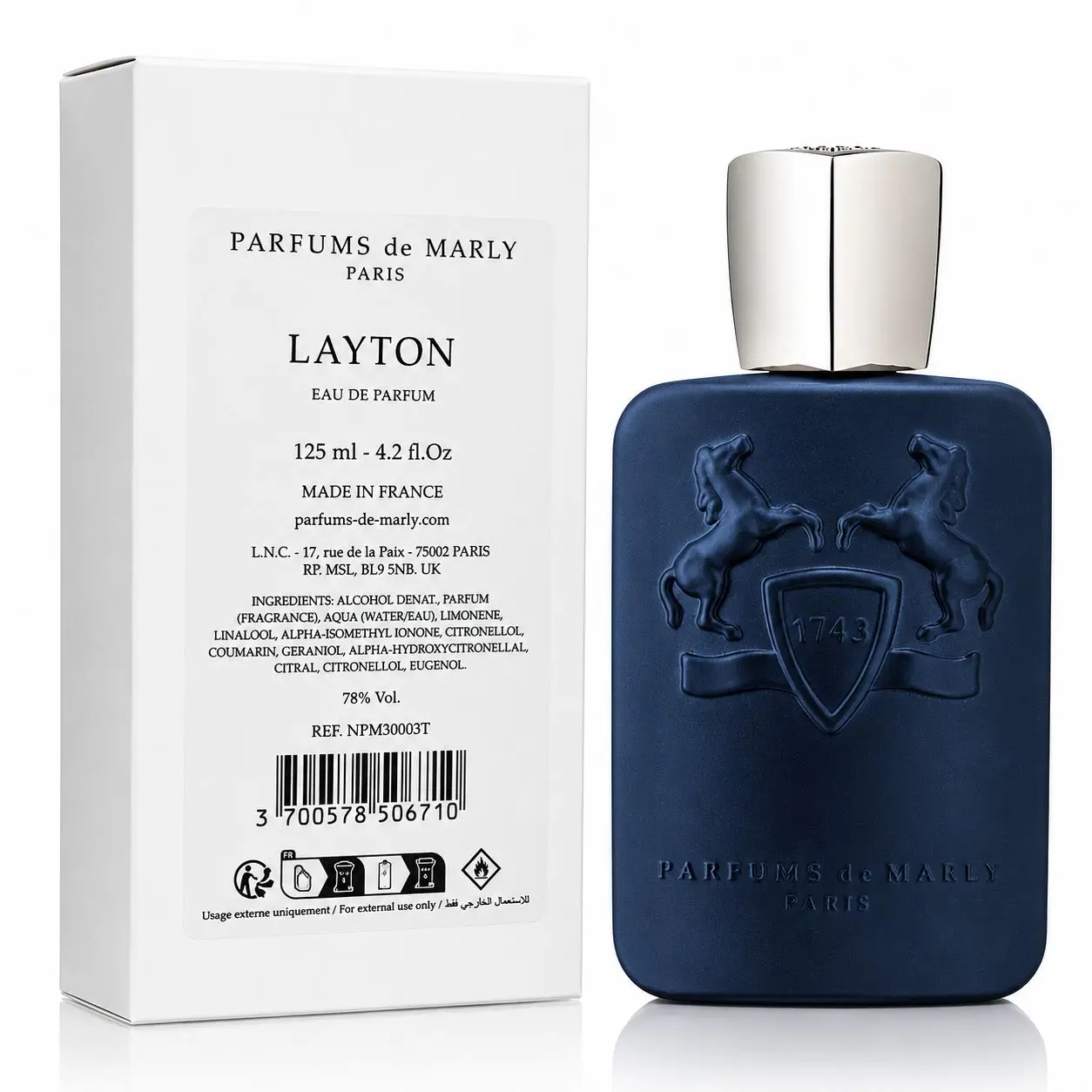 Parfums De Marly Men's 4.2 Ounce Layton Eau de Parfum TESTER