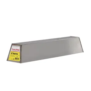 TOOLPRO 18 in. Stainless Steel Mud Pan Hand Tool, Easy-Cleaning, Efficiency-Boosting, Sleek Finish, Cookware Stainless Steel