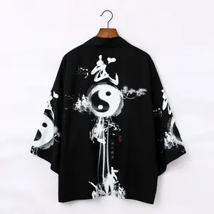 Dragon Soaring Pattern National Trend Retro Cape Kimono Harajuku Haori 3D Digital Print