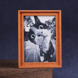 1PC Cute Cat Refrigerator Magnet, Fun Animal Fridge Magnet, Vintage Picture Frame Magnet, Home Decor, Great Holiday Gift, Decorative, Kitty, Cute Magnets
