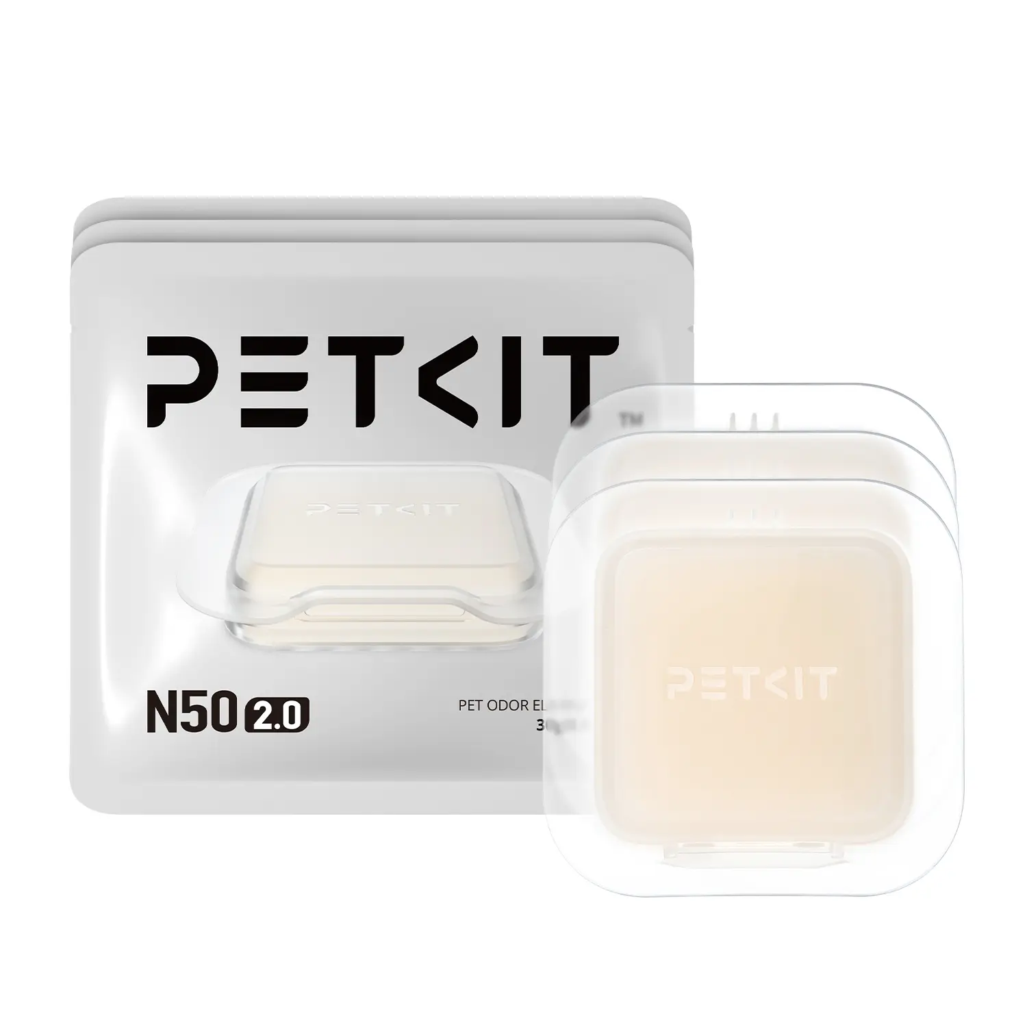 PETKIT N50 Odor Eliminator 2.0 - Exclusive for PuraMax Self-Cleaning Cat Litter Box, Cat Toilet Odor Control, Pack of 3 Odor Remover