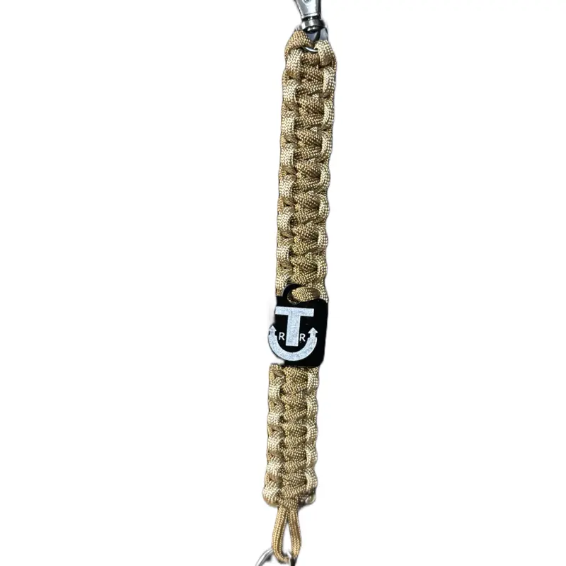 Handmade keychain representing the Rockin T ranch Logo