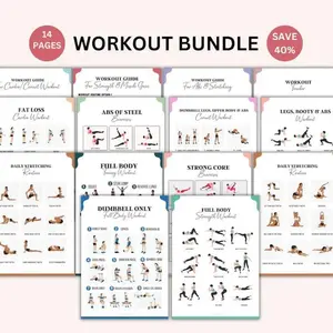 Full Body Workout Bundle - Home Fitness Guide with Whole Body Workout, Exercise Routines, Strength Training & Daily Movement Plan for Total Body Wellness