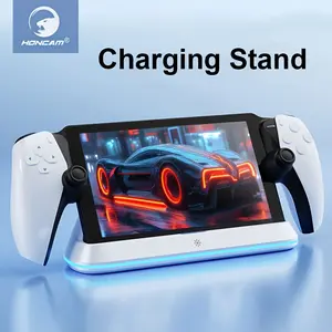 APTGAME Charging Stand for PS Portal, PlayStation Portal Charging Dock with 7 RGB Light Modes, PS5 Portable PS Portal Holder Base with Magnetic Connector PlayStation Portal Accessories
