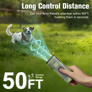 New Dog Repellent Device -Dog Bark Deterrent Device Ultrasonic Anti-Barking Devices Up to 50FT Long Range & Rechargeable Dog Training Device Safe & Effective Portable Barking Control Devices for Dogs