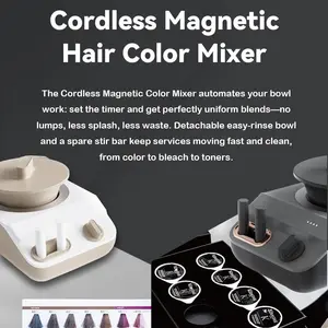 ASIA Electric Hair Dye Mixer, Cordless Magnetic Auto Stir, Hair Coloring,USB Rechargeable, for Salon & Home