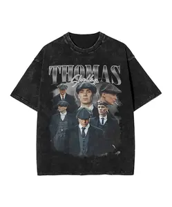 Thomas Shelby T-Shirt Men Peakys Blinders Leisure Pure Cotton Tee Shirt Crew Neck Short Sleeve T Shirts Plus Size Clothing