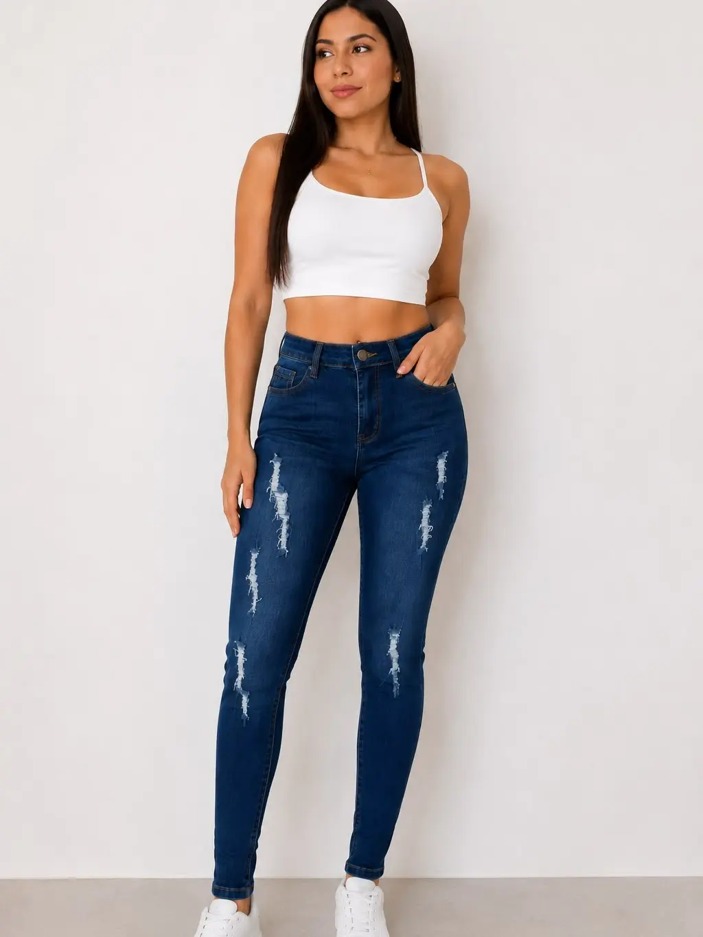 Women’s Skinny Jeans | Stretch Denim | Distressed