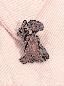ET Alien Sci-Fi Movie Enamel Pin Metal Brooch Lapel Backpack Badge Fashion Jewelry Accessories Gift for Friends Durable Metal Pins Fashion Accessory