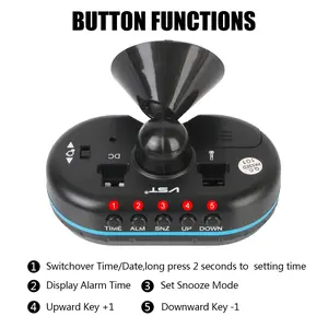 Backlight 12V/24V 3 in 1 Car Voltmeter Thermometer Car Electronic LCD Digital Noctilucous Clock Freeze alert