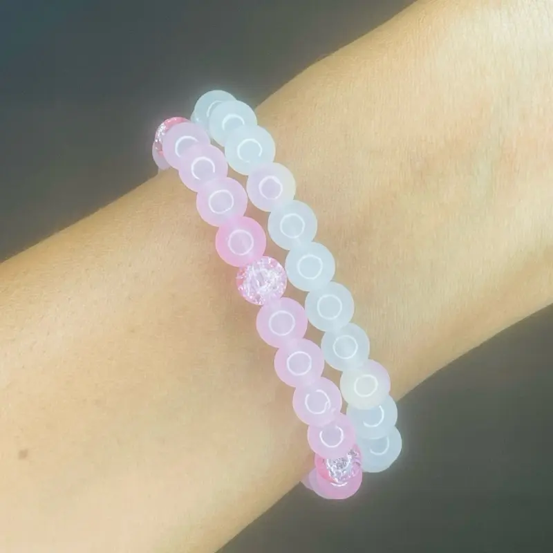 Pink/White Bracelet Set