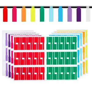 300 Cable Labels, Premium 10 Colors Wire Labels Electrical, Waterproof Cord Labels Electronics Tags for Cable Management, Self-Adhesive Cable Labels Tags for Laser Printer and Handwriting