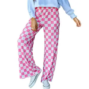Pink Skater style Checkered Pants
