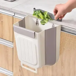 Foldable Paper Kitchen Trash Can - Hanging, Space-Saving Trash Cans for Kitchen, Under-Counter Cabinet Storage Bin, Home Supplies Organizer