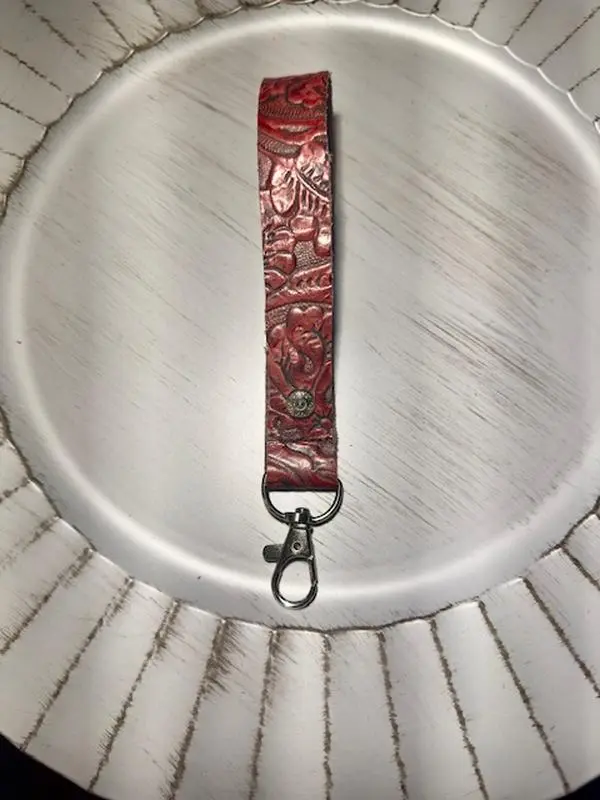 Cowboy Red Leather Lanyard Cowboy Red Leather Lanyard