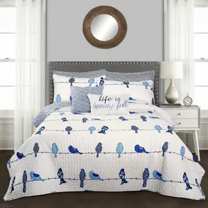 Lush Decor Rowley Birds Quilt 7 Piece Set