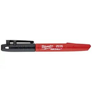 Milwaukee Clog Resistant Fine Point Black Drawing Markers - 36-Pack Counter Display, Portable Stationery for Scrapbooking & Stamping