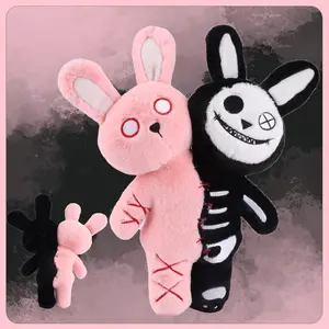 30CM Halloween Double Headed Skull Rabbit Plush Toy Grimace Halloween Doll Company Holiday Gifts Children's Creative Gifts