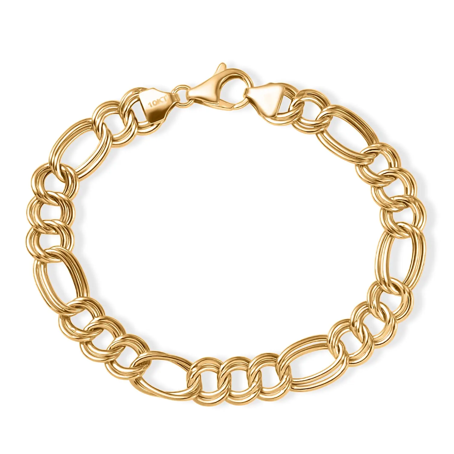 Oval Link Bracelet in 10K Yellow Gold (7.25 In) 4.16 Grams