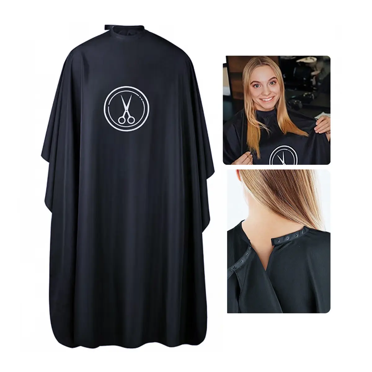 Professional Large Hairdressing Cape for Men & Women, Waterproof Adult Salon Use, Stylish Barber Gown for Haircut Services, Barber Equipment, Barber Supplies