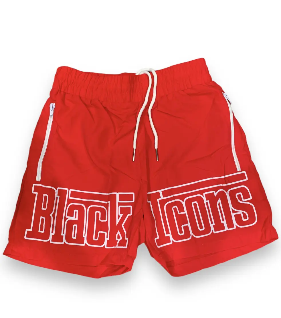 Red Nylon Shorts