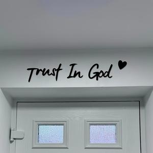 wooden wall art, trust in god letter pattern wall hanging decor, inspirational wall hanging decor for home, prayer room & farmhouse decor, ornaments