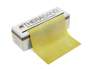 THERABAND 3.0 lbs  Resistance Bands, 6 Yard Roll Professional Latex Elastic Band For Upper Body, Lower Body, & Core Exercise, Physical Therapy, Pilates, Home Workouts, & Rehab, Yellow, Thin, Level 2