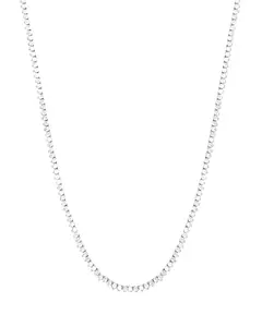 Baby Not Your Basic Tennis Necklace - Silver 16"