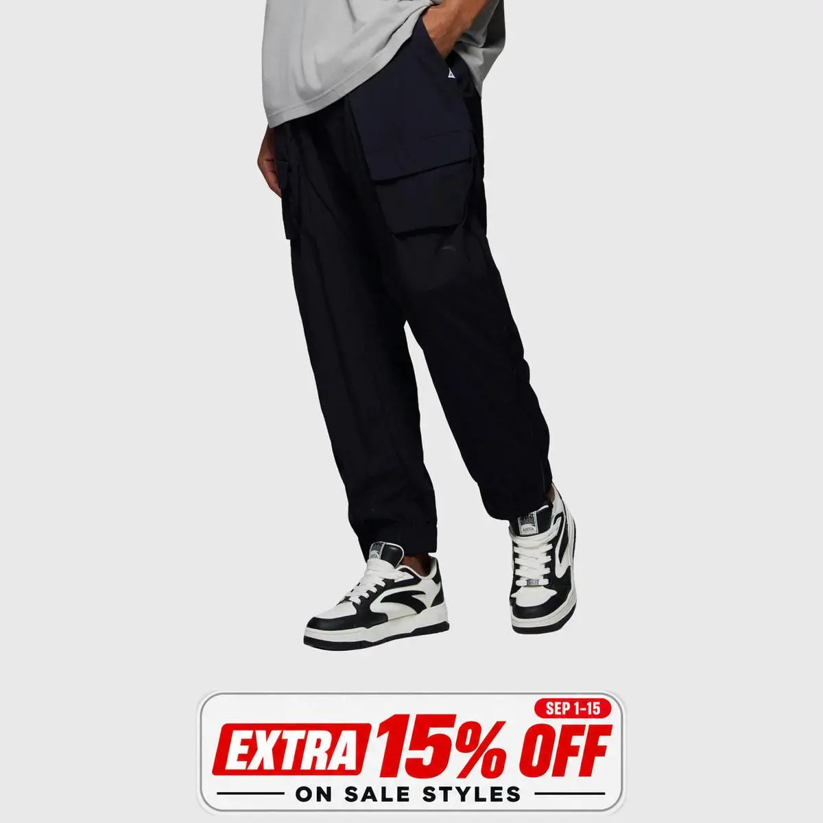 ANTA UNISEX Hélà Woven Track Pants Black Brown Nylon Street Style Plain Pocket Athleisure Gym Workout Casual Activewear Fall Training Kyrie Irving