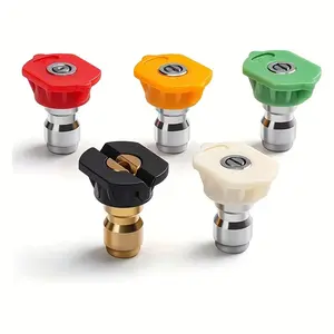 High Pressure Washer Nozzle Tips Set, Quick Connect 1/4 Inch, Universal Multi-Angle Spray Nozzles, 4000 Psi Pressure Pad Rings Accessories