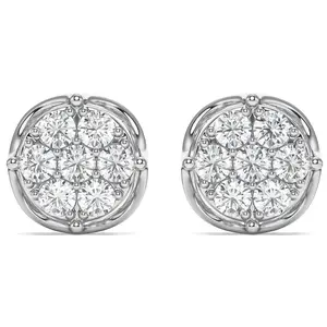 1 - 2 3/4Ct Diamond 7-Stone Stud Earrings White, Yellow, or Rose Gold Lab Grown
