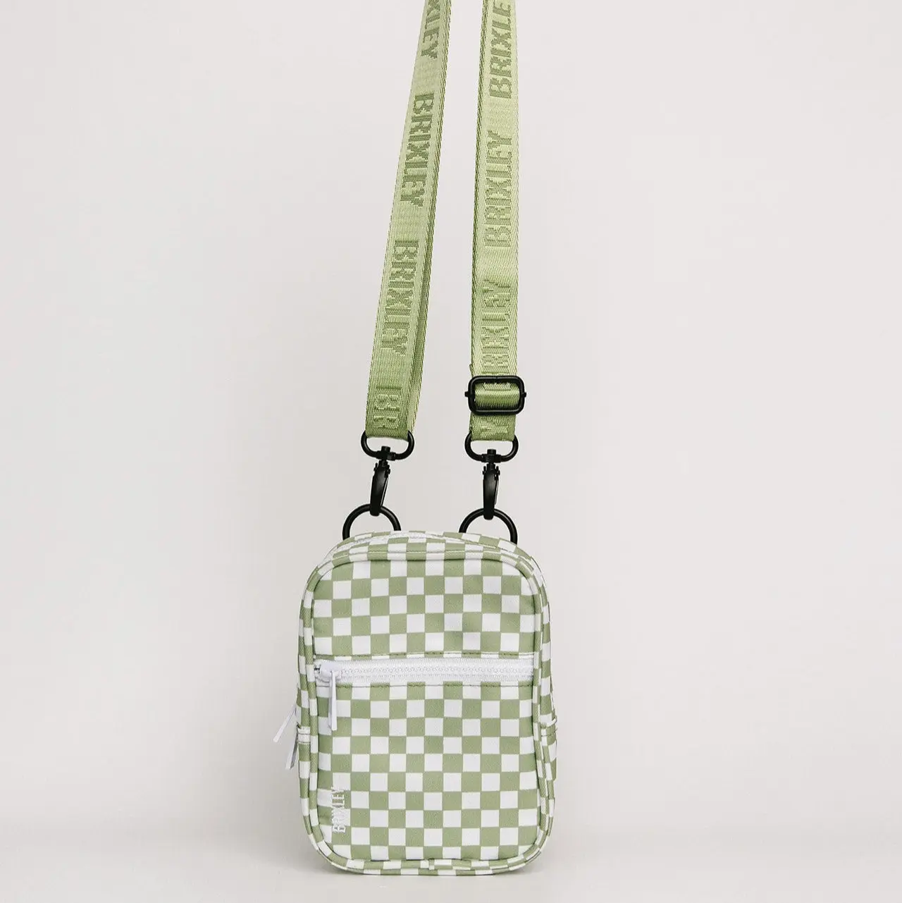 Green Checkered Crossbody Sling
