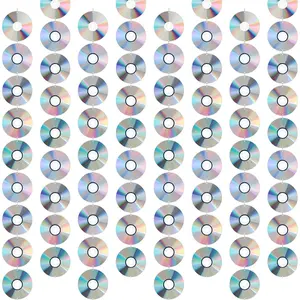 Kingdder 15 Packs 90's Party Decorations CD Disco Hanging Decor 90s Retro Disc Hanging Garlands Y2k 2000s Cutouts Banners Musical Wall Decor Sign for 1990s 2000s Theme Birthday Party Favors Supplies